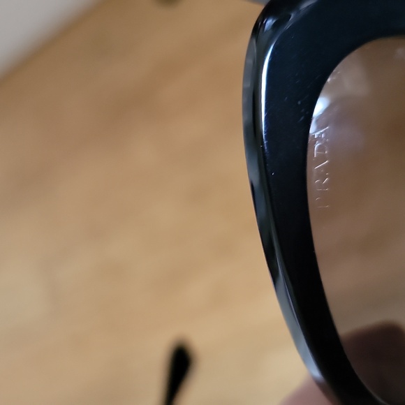 Prada Women's Black Oval Sunglasses With Black Jeweled Arms - Picture 6 of 16